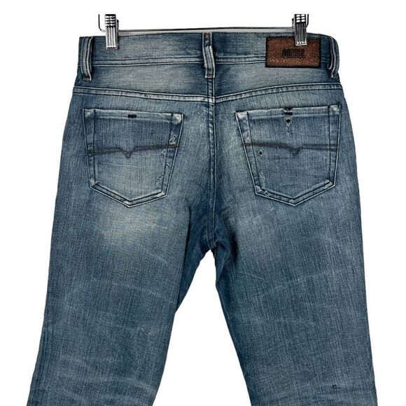 New Diesel Women US 27 Denim Blue Jeans Faded Washed Straight Leg Regular Waist - Picture 7 of 14
